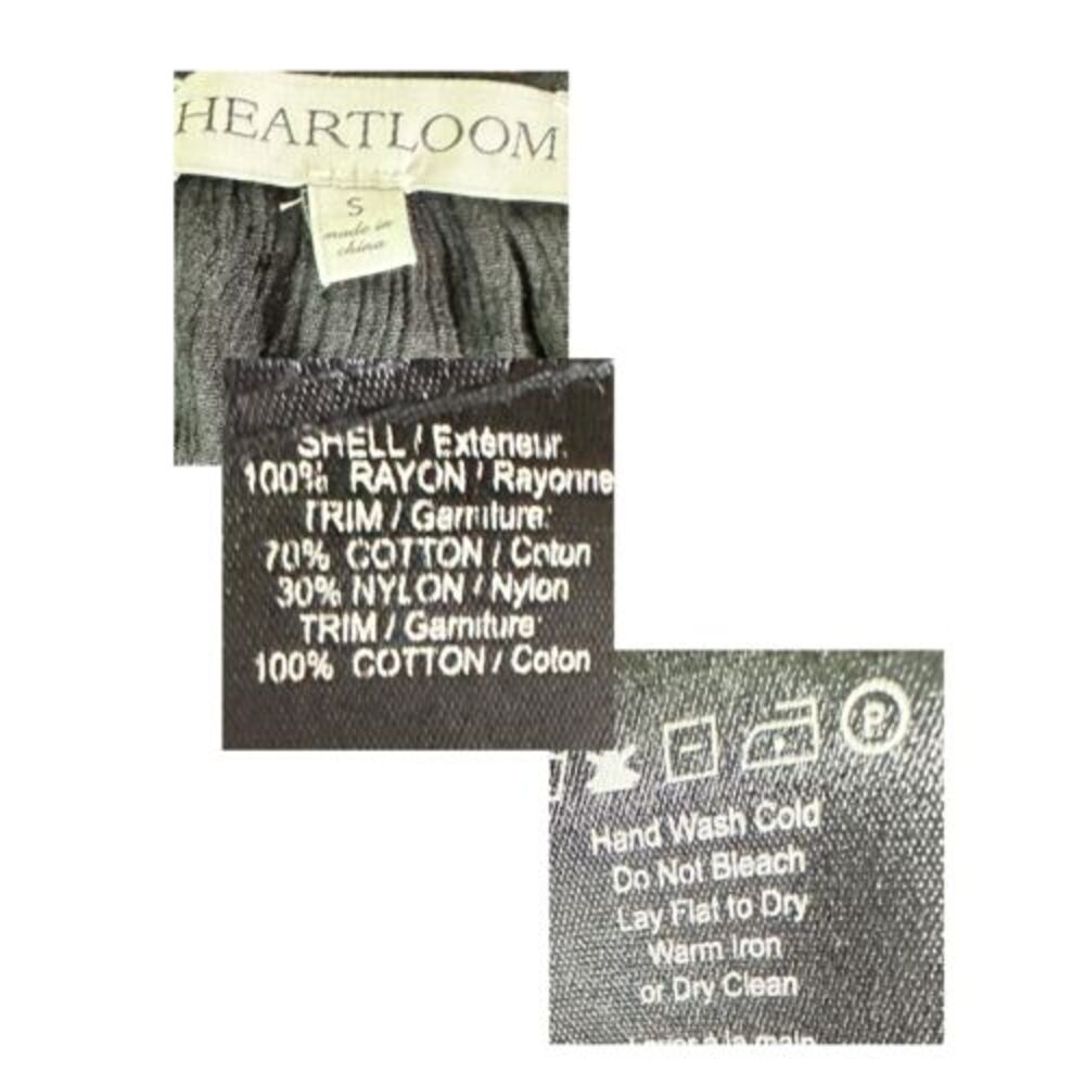 Heartloom Womens SZ S Black Lace Eyelet Accent Cold Shoulder‎ Pom Pom Trim Top - Picture 4 of 7